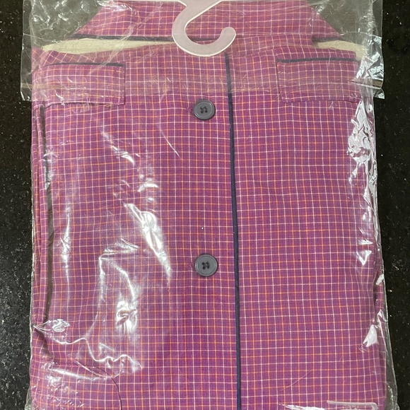 New Vandre Women's 2 piece Pink Mauve Check PJs Sleepwear Pajama Set, Size Large - Picture 2 of 4